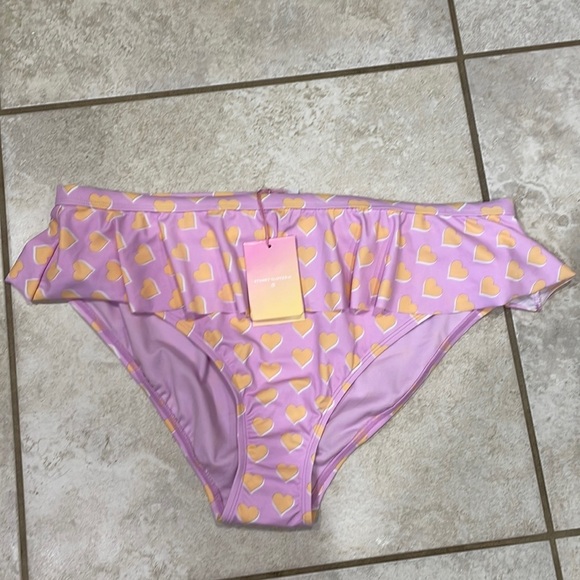 Stoney Clover Lane Other - NWT! Stoney Clover Lane x Target Purple Hearts Ruffle Bikini Bottoms 1X